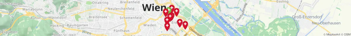 Kartenansicht für Apotheken-Notdienste in der Nähe von 1030 - Landstraße (Wien)